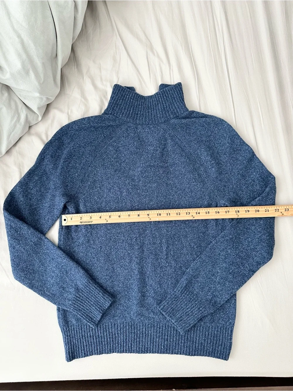 Banana Republic Men's Navy Blue Button-Neck Merino Wool Sweater